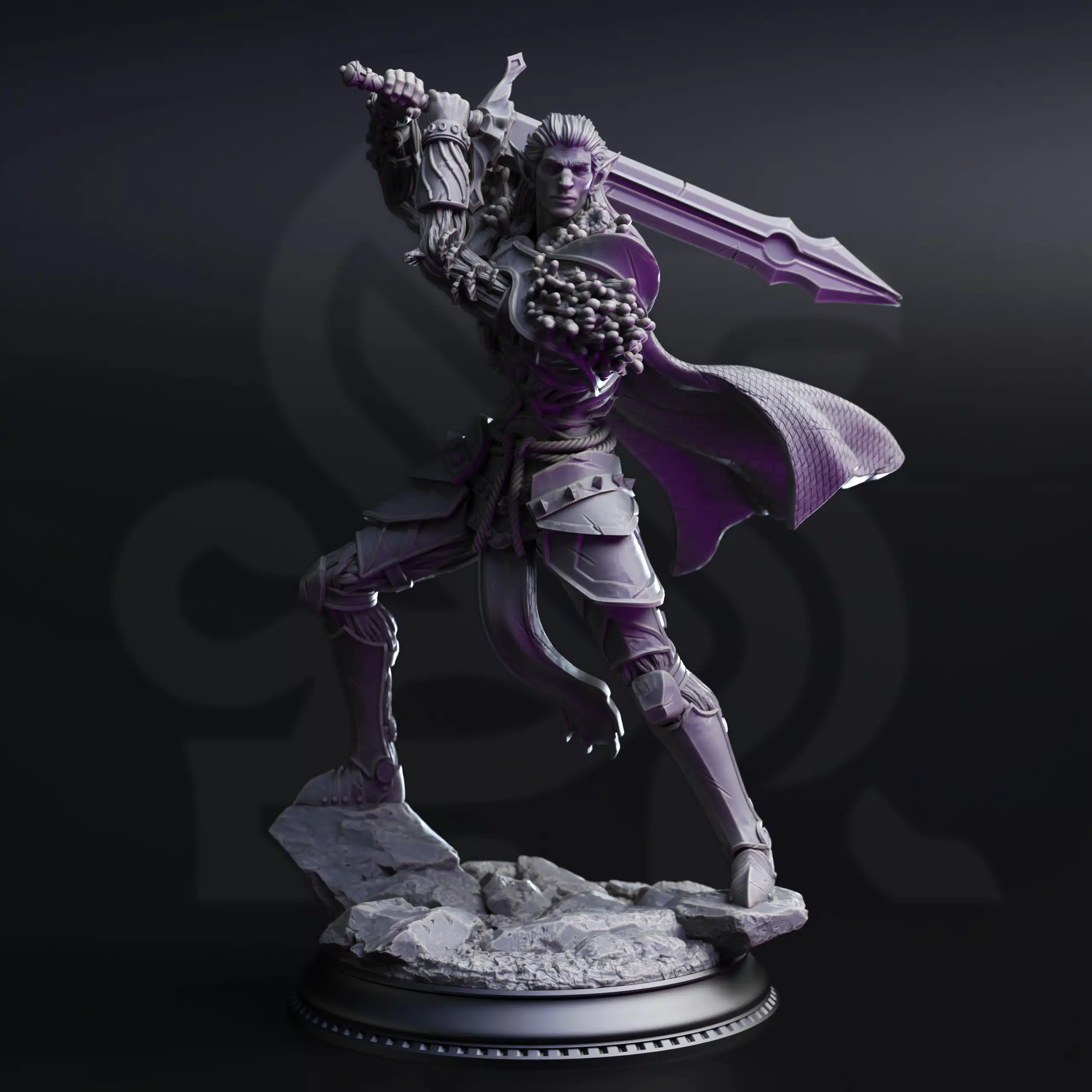 Drow From Beyond August 2025 Release | Paintable 3D Resin Printed Miniature by DM Stash