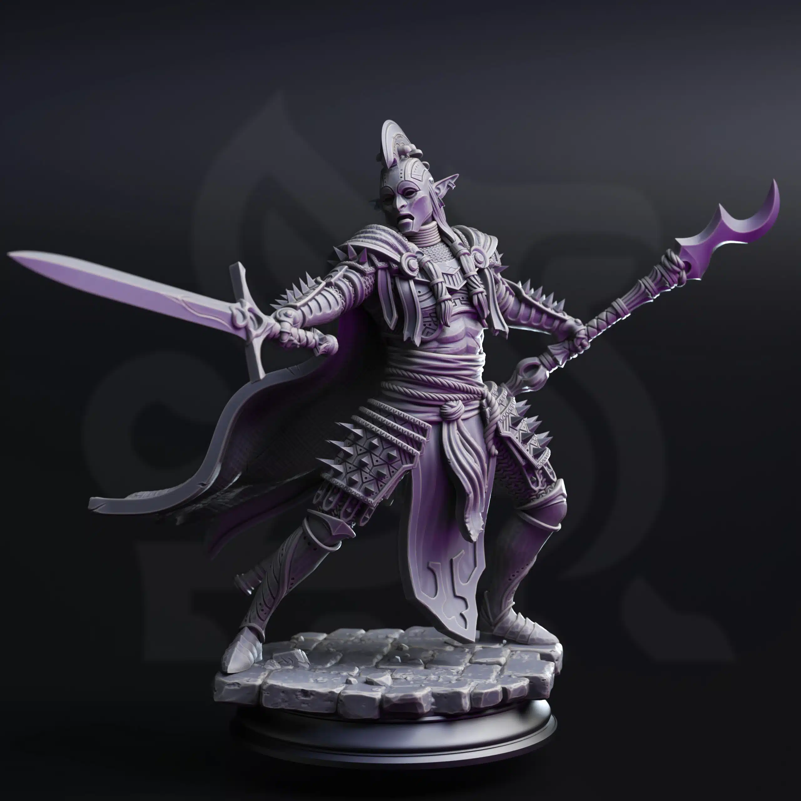 Drow From Beyond August 2025 Release | Paintable 3D Resin Printed Miniature by DM Stash