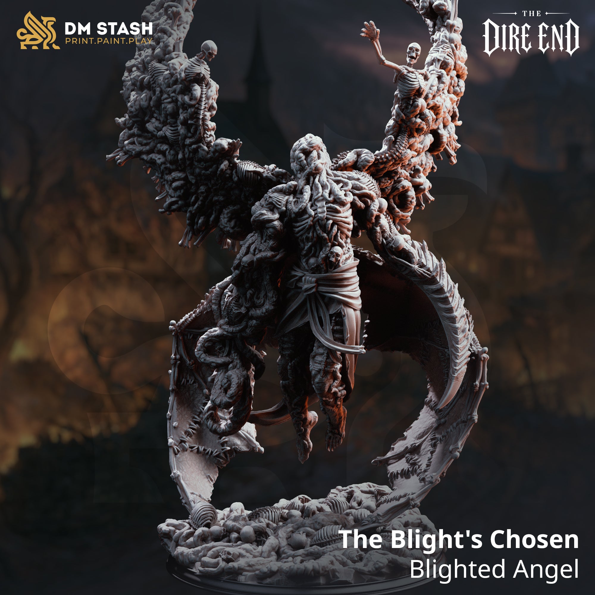 The Dire End July 2026 Release | Paintable 3D Resin Printed Miniatures by DM Stash