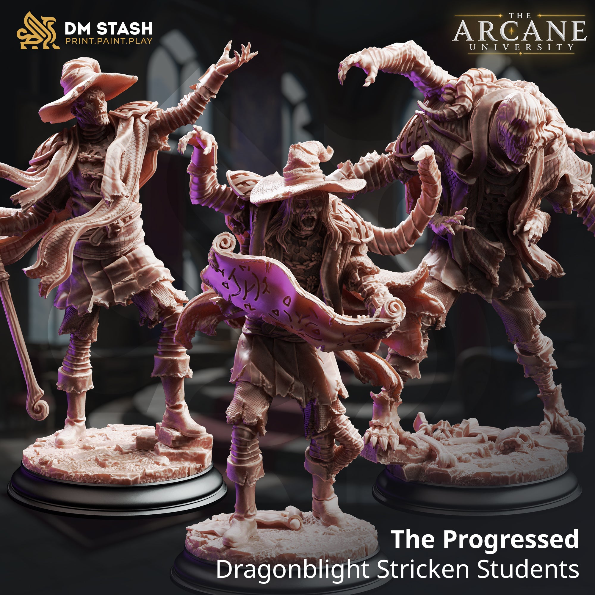 The Arcane University June 2026 Release | Paintable 3D Resin Printed Miniatures by DM Stash