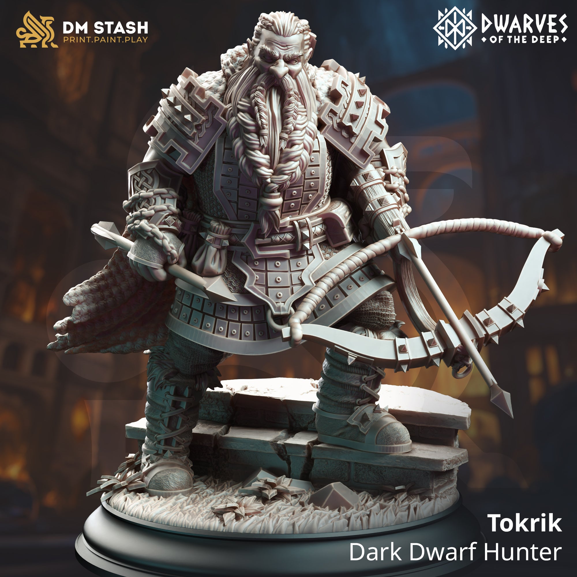 Dwarves of the Deep September 2024 Release | Paintable 3D Resin Printed Miniature by DM Stash