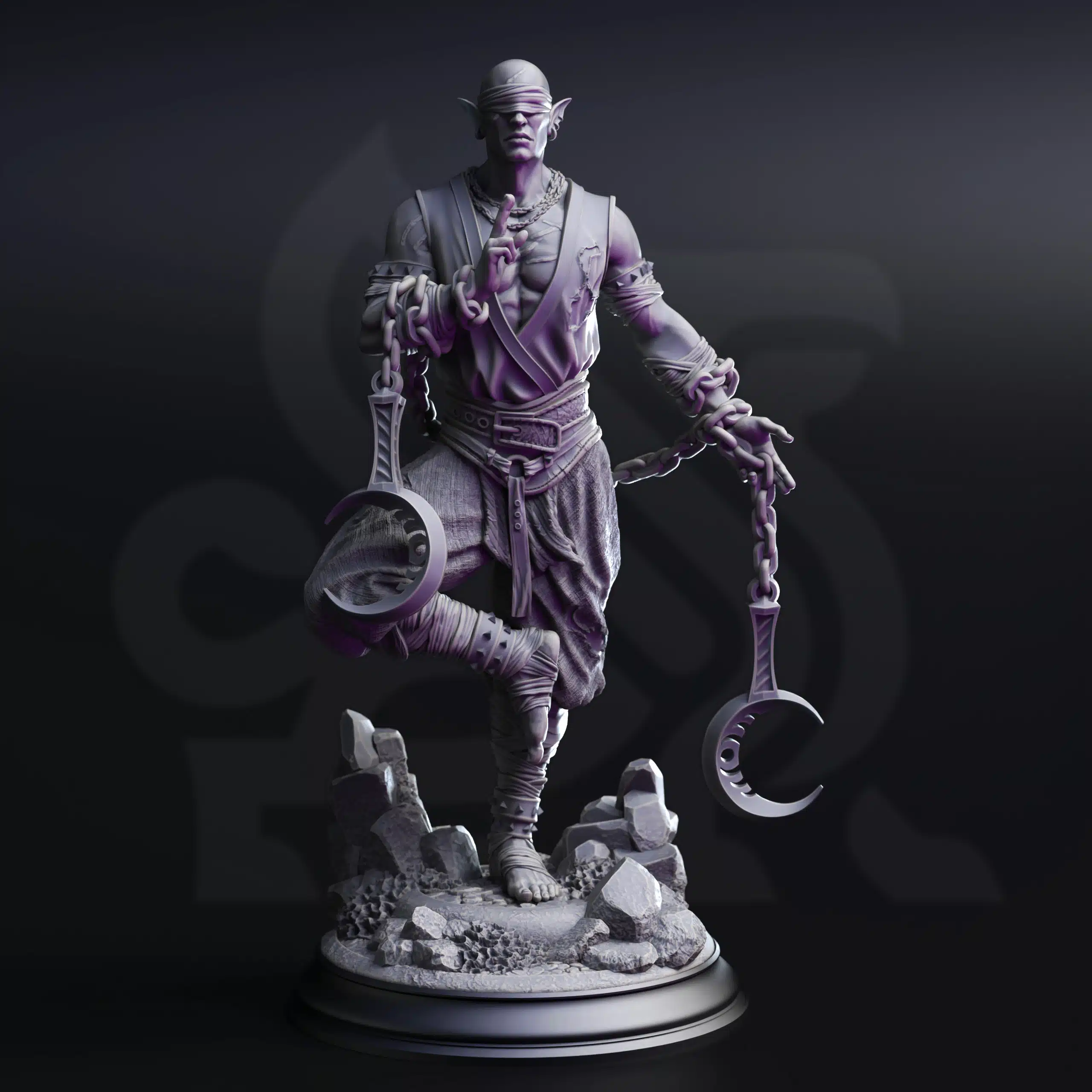 Drow From Beyond August 2025 Release | Paintable 3D Resin Printed Miniature by DM Stash