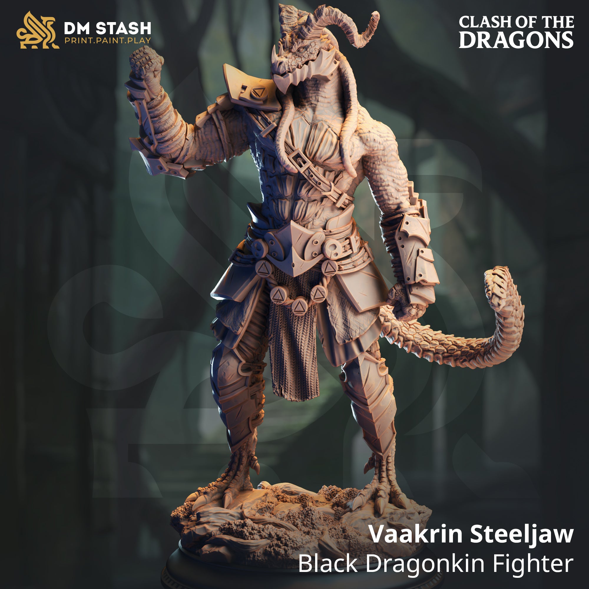 Clash of the Dragons June 2025 Release | Paintable 3D Resin Printed Miniature by DM Stash