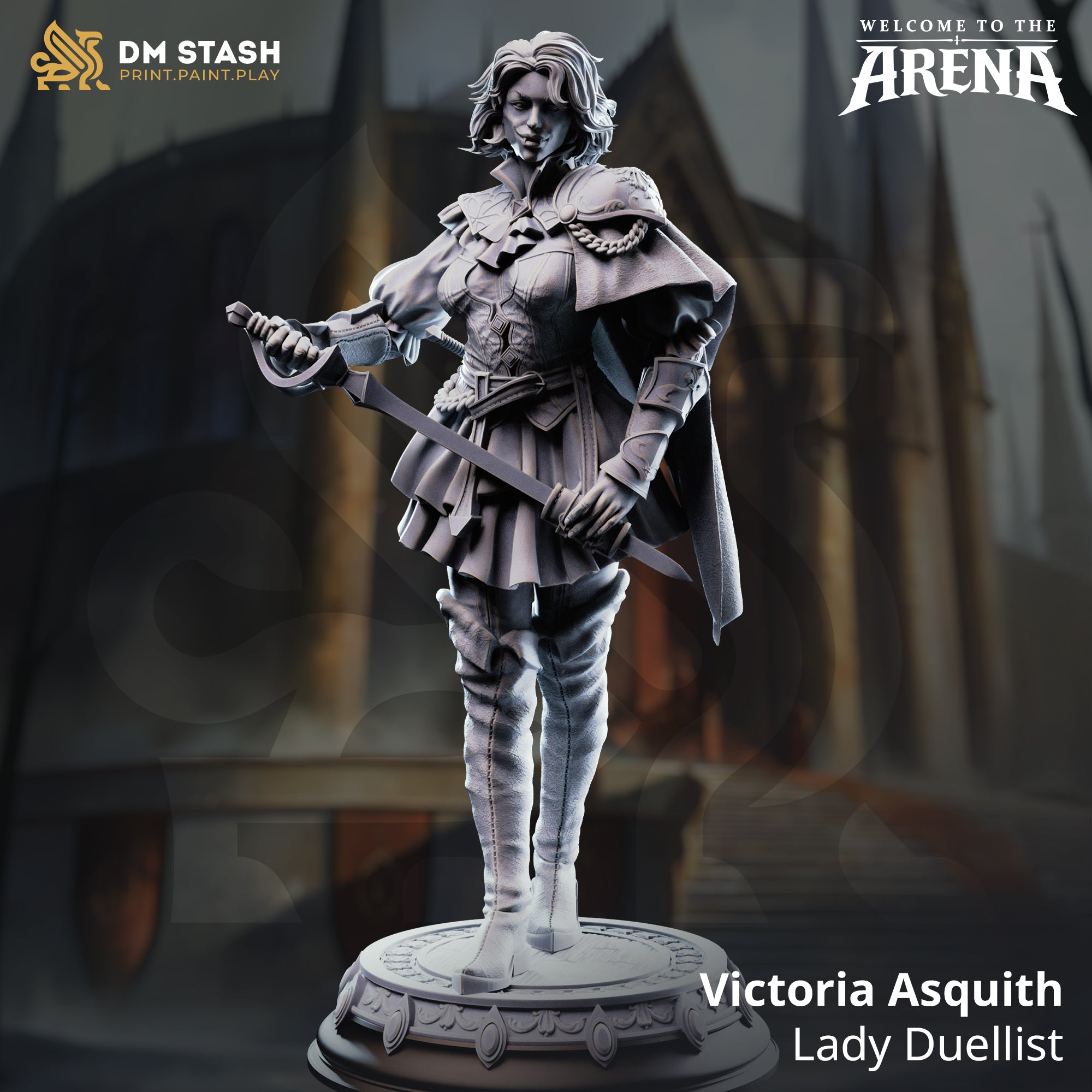 Welcome to the Arena May 2026 Release | Paintable 3D Resin Printed Miniature by DM Stash