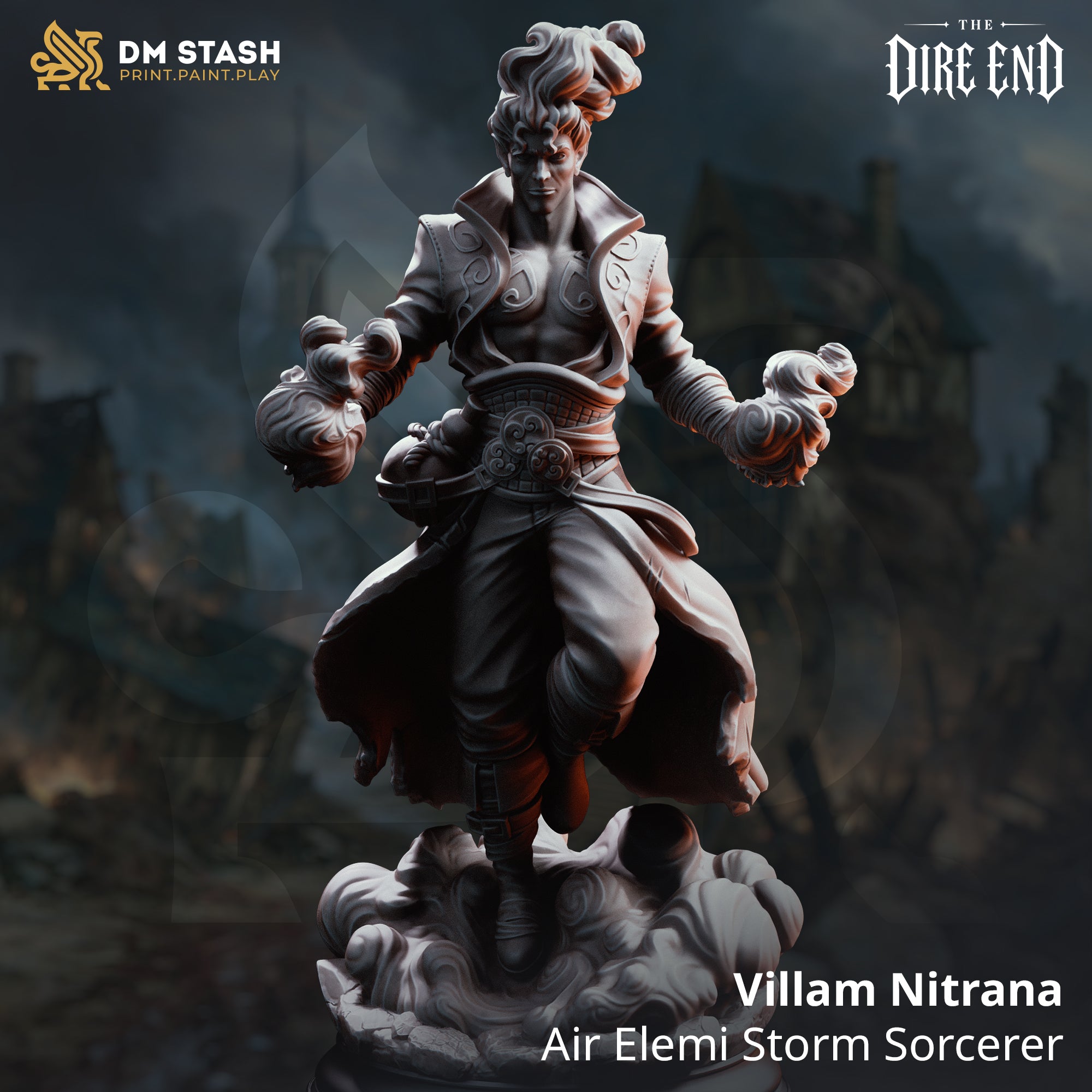 The Dire End July 2026 Release | Paintable 3D Resin Printed Miniatures by DM Stash