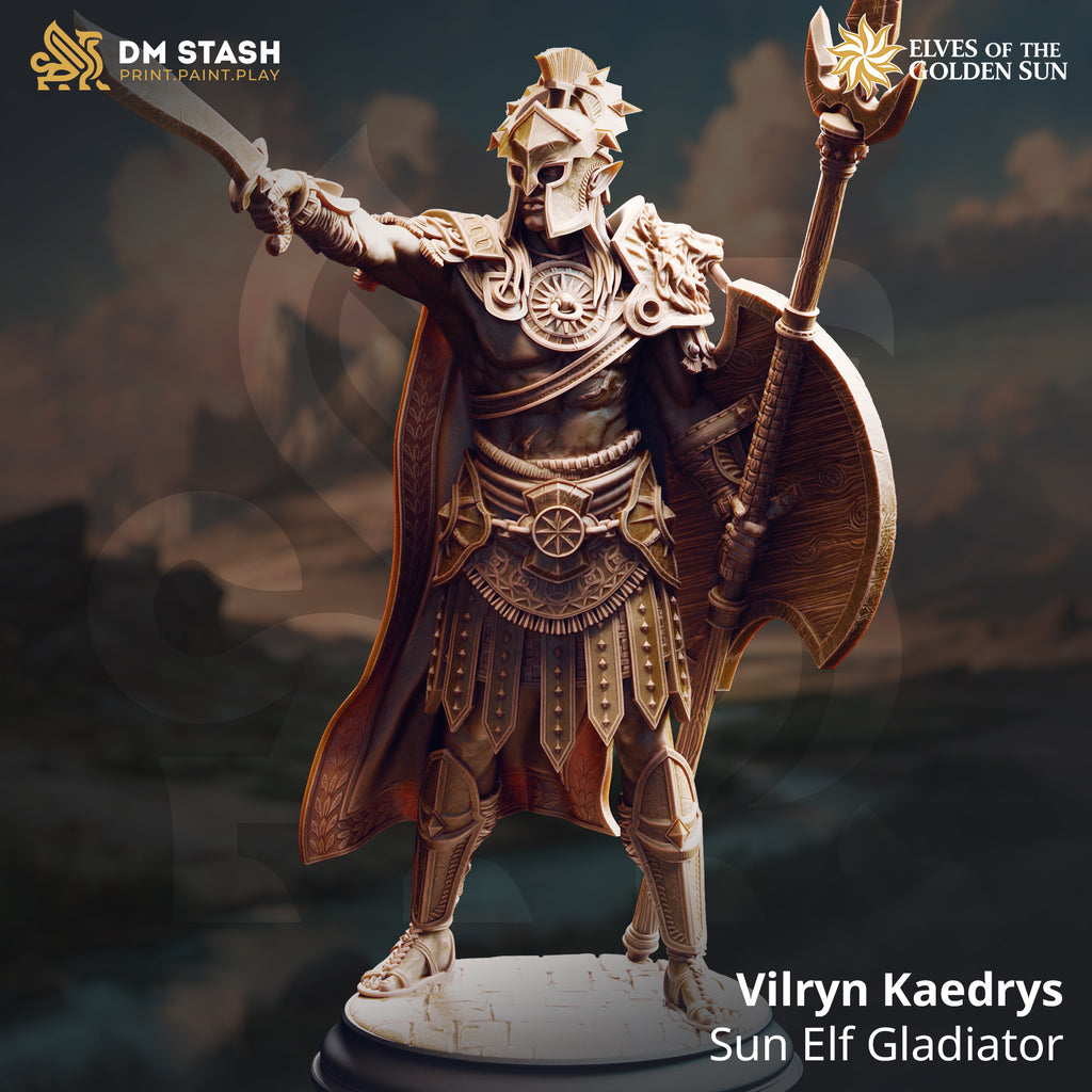 Elves of the Golden Sun February 2026 Release | Paintable 3D Resin Printed Miniature by DM Stash