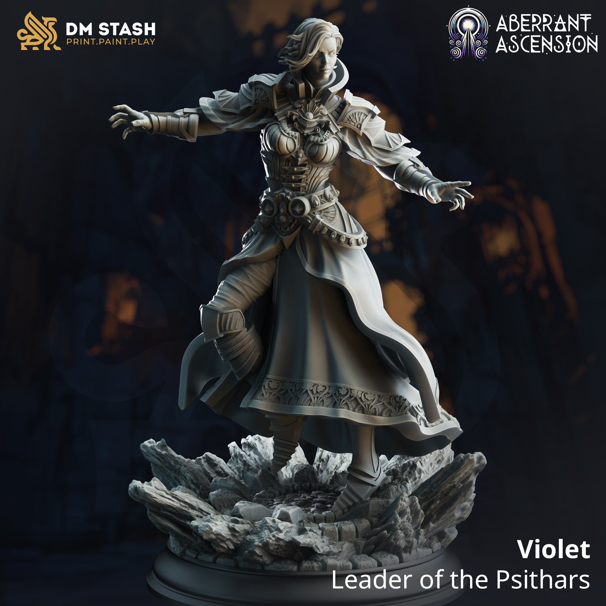 Aberrant Ascension July 2024 Release | Paintable 3D Resin Printed Miniature by DM Stash