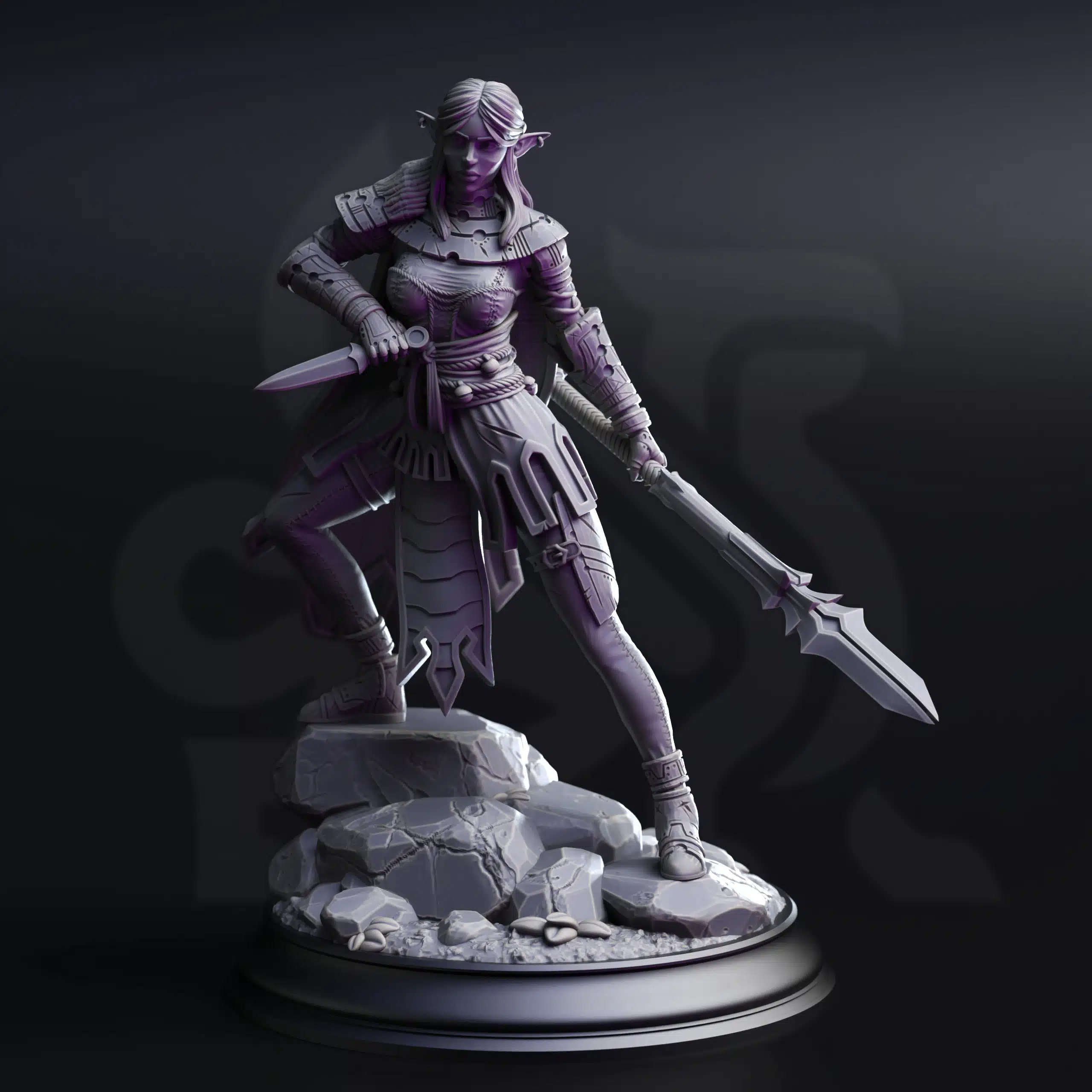 Drow From Beyond August 2025 Release | Paintable 3D Resin Printed Miniature by DM Stash