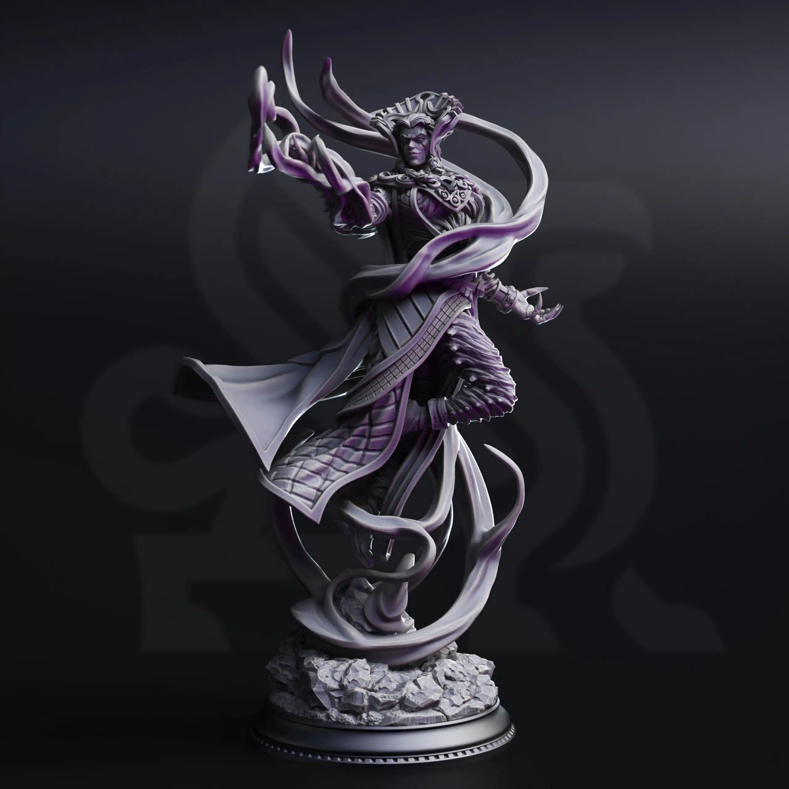 Drow From Beyond August 2025 Release | Paintable 3D Resin Printed Miniature by DM Stash