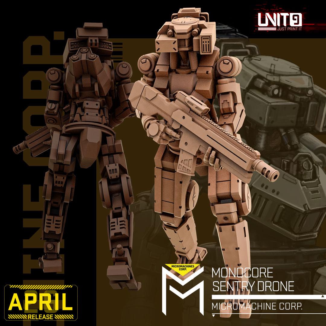 Micromachines Corp April 2026 Release | Paintable 3D Resin Printed Scifi Miniature by Unit9