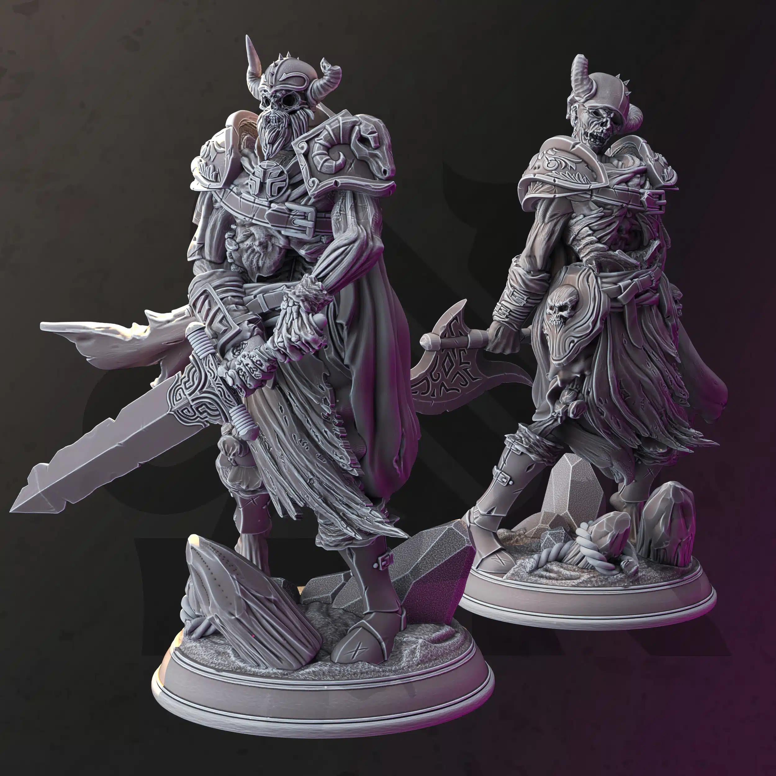 Arisen Warriors – Skeletal Guardian | Paintable 3D Resin Printed Miniature by DM Stash