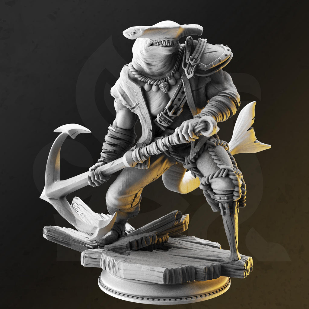 Baz “Smiley” Armstrong – Sharkman Enforcer | Paintable 3D Resin Printed Miniature by DM Stash