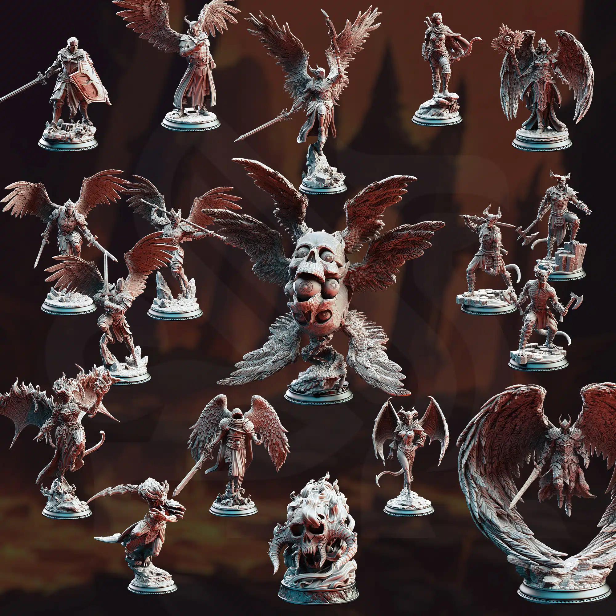 Devils & Divine January 2025 Release | Paintable 3D Resin Printed Miniature by DM Stash