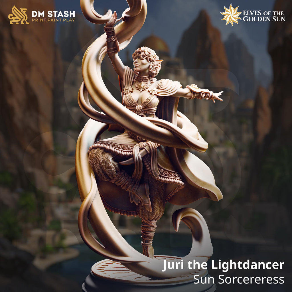 Elves of the Golden Sun February 2026 Release | Paintable 3D Resin Printed Miniature by DM Stash