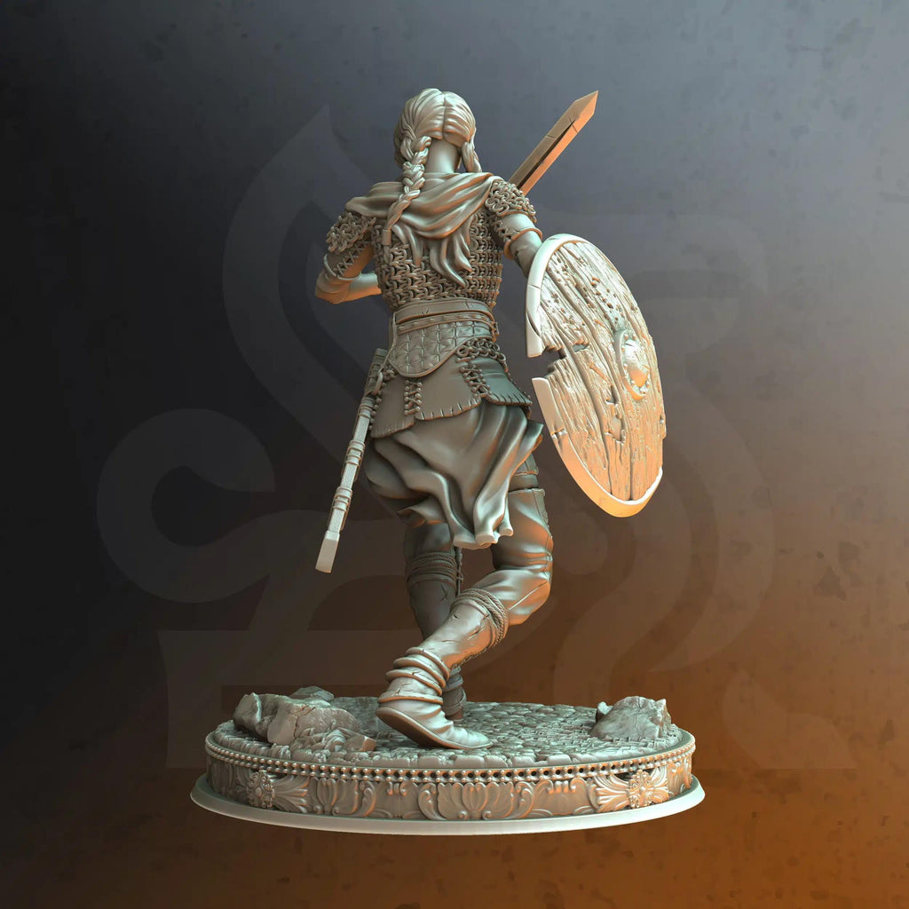 Freya The Fearless | Paintable 3D Resin Printed Miniature by DM Stash