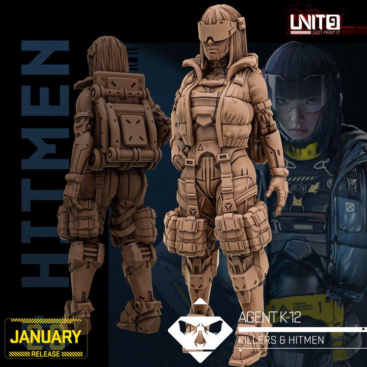 Killers and Hitmen January 2026 Release | Paintable 3D Resin Printed Scifi Miniature by Unit9