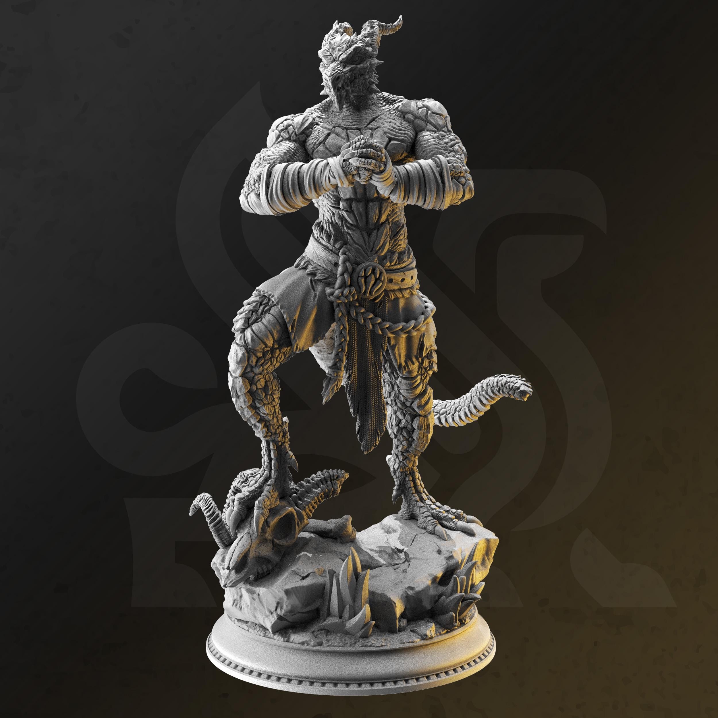 Korthart the Hateful Heart – Dark Dwarf Berserker | Paintable 3D Resin Printed Miniature by DM Stash