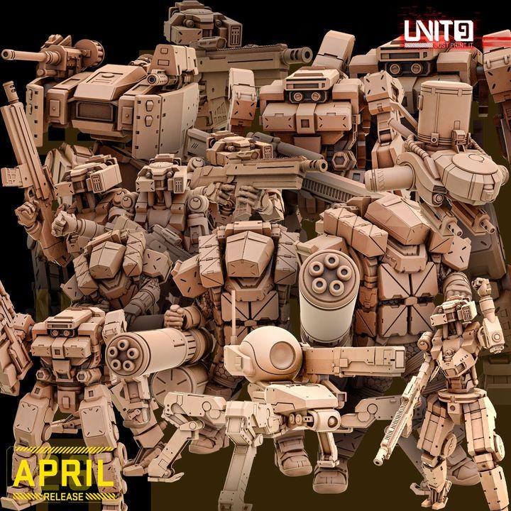 Micromachines Corp April 2026 Release | Paintable 3D Resin Printed Scifi Miniature by Unit9