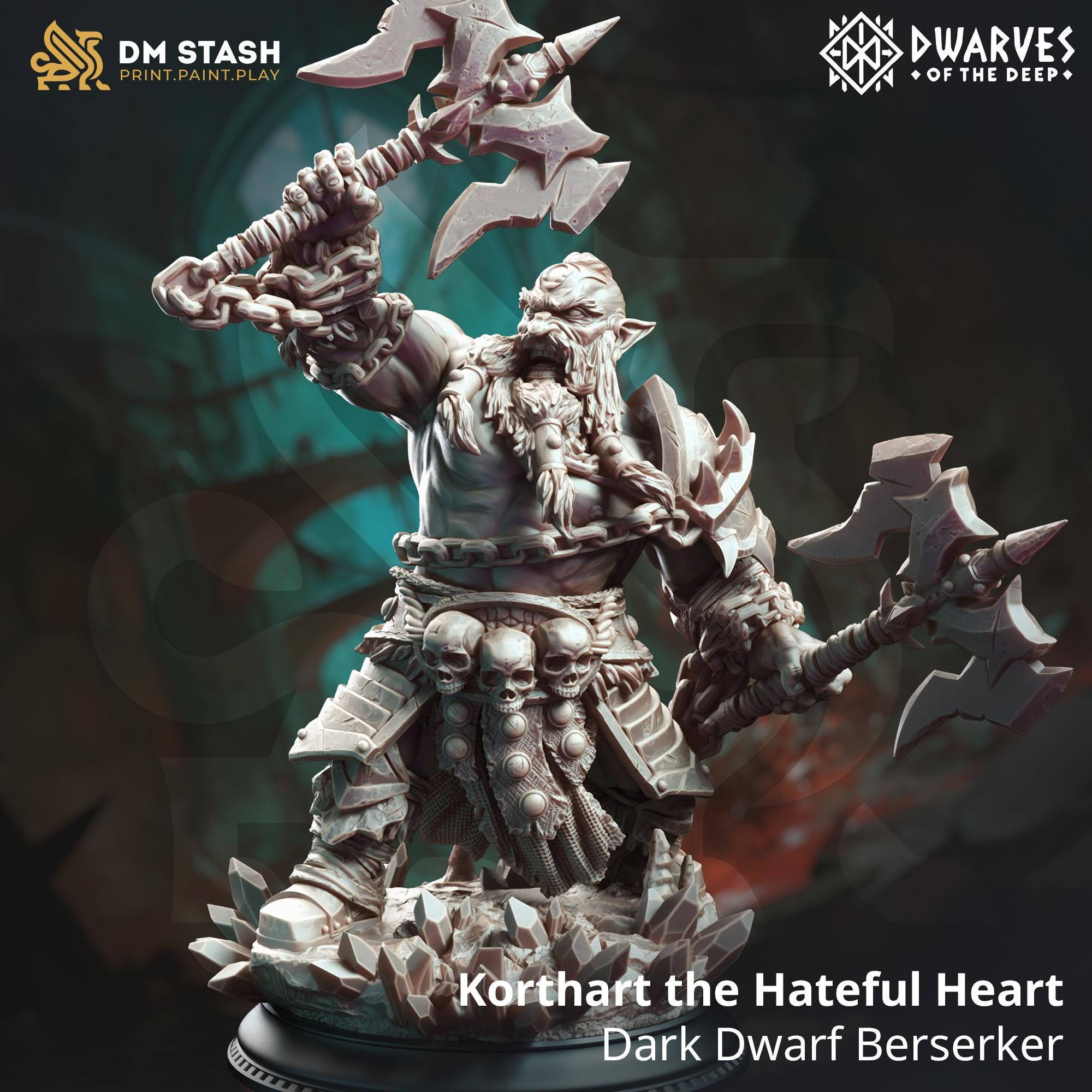Dwarves of the Deep September 2024 Release | Paintable 3D Resin Printed Miniature by DM Stash