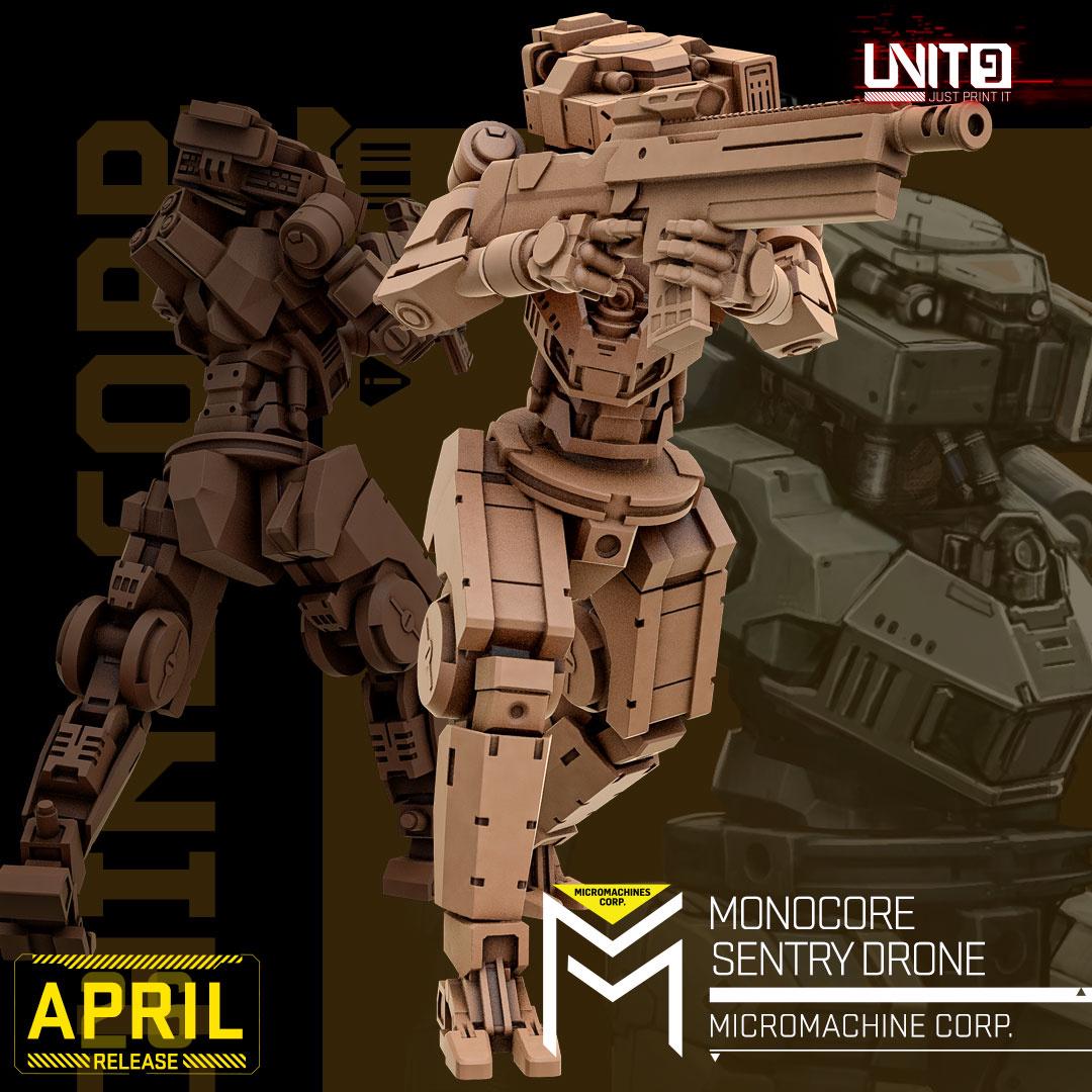 Micromachines Corp April 2026 Release | Paintable 3D Resin Printed Scifi Miniature by Unit9