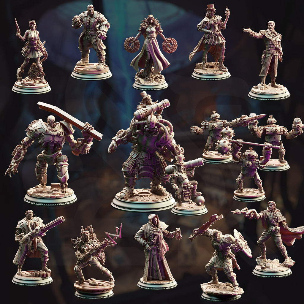 Cogs of Revolution February 2025 Release | Paintable 3D Resin Printed Miniature by DM Stash
