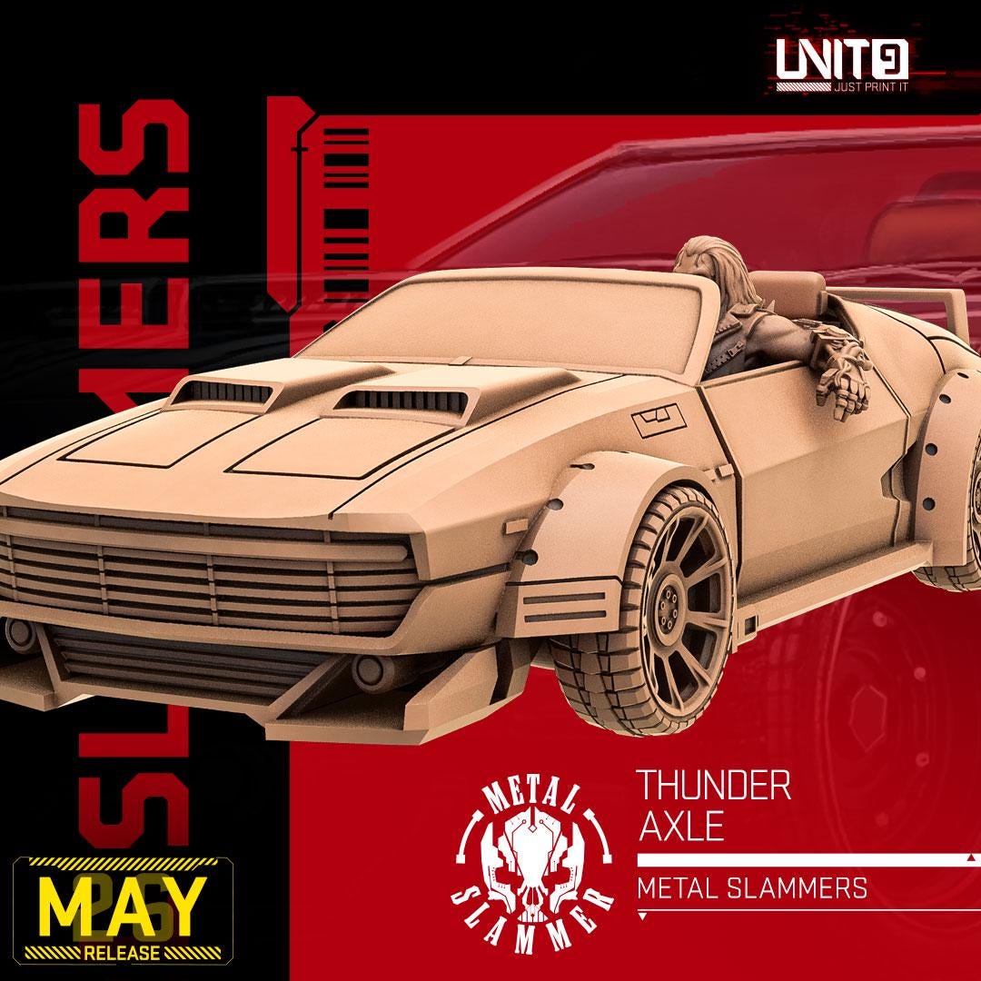 Metal Slammers Gang May 2026 Release | Paintable 3D Resin Printed Scifi Miniature by Unit9