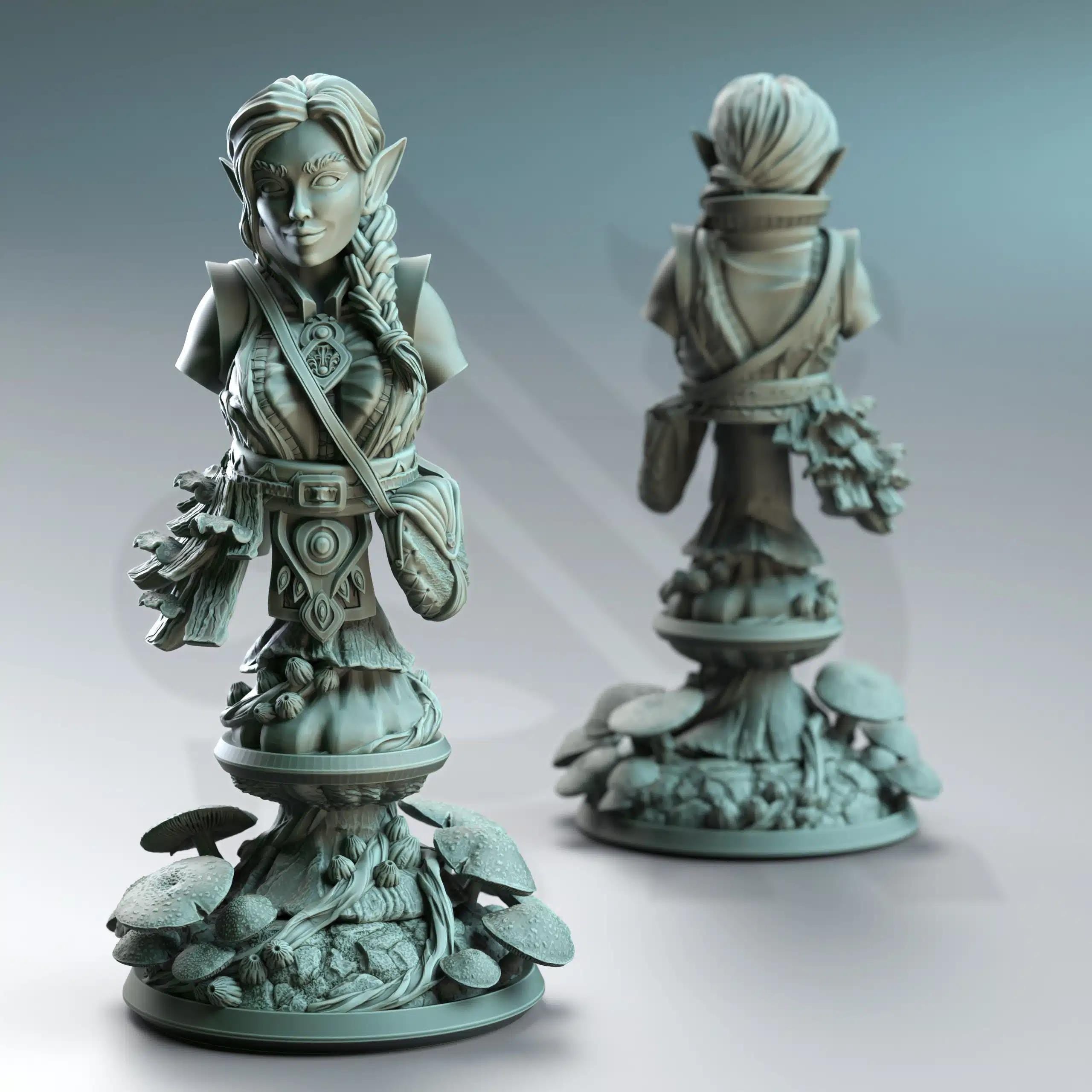 Cordelia the Homestead Hermit | Paintable Bust 3D Resin Printed Miniature by DM Stash