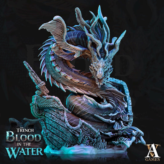 Vaiakvo - Sea Dragon  |  Paintable 3D Resin Printed Miniature by Archvillain Games